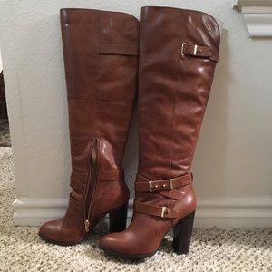 Aldo brown knee high boots